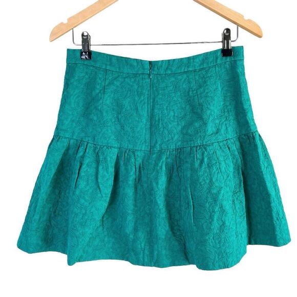 J.Crew Matelasse Drop-Waist Mini Skirt in Green 100% Cotton, Size 4 - Picture 6 of 8